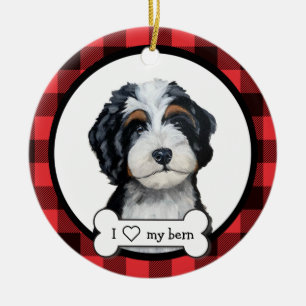 Bernedoodle Dog Ornament