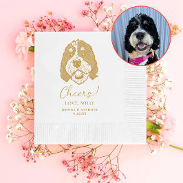 Bernedoodle Dog Personalisiert Cheers Napkins Serviette