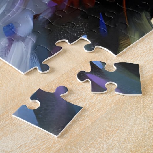 Bernedoodle Dog Portrait Akrylkkunstdruckhund Puzzle (Seite)