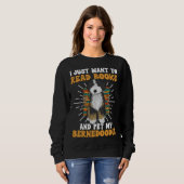 Bernedoodle Dog Reading Books Bernedoodle Sweatshirt (Vorne ganz)