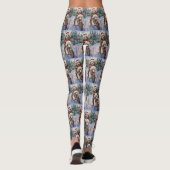 Bernedoodle Dog Riding Motorrad Weihnachten Leggings (Rückseite)