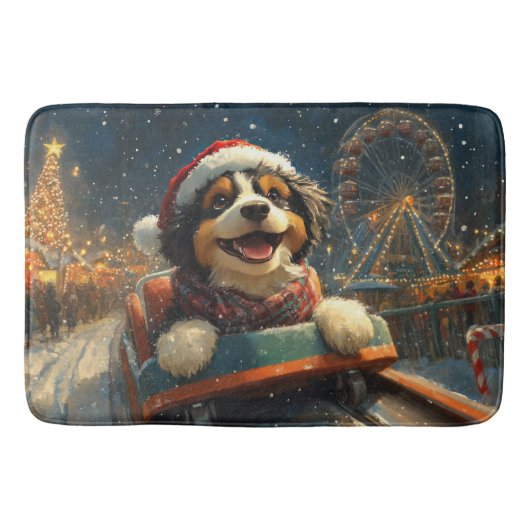 Bernedoodle Dog Roller Untersetzer Weihnachten Badematte (Vorderseite)