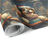 Bernedoodle Dog Roller Untersetzer Weihnachten Geschenkpapier (Rolleneckpunkt)