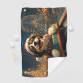 Bernedoodle Dog Roller Untersetzer Weihnachten Golfhandtuch (Insitu)
