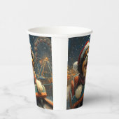 Bernedoodle Dog Roller Untersetzer Weihnachten Pappbecher (Rechts)