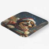 Bernedoodle Dog Roller Untersetzer Weihnachten Pappteller (Gewinkelt)