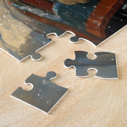 Bernedoodle Dog Roller Untersetzer Weihnachten Puzzle (Seite)