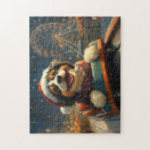 Bernedoodle Dog Roller Untersetzer Weihnachten Puzzle (Vertikal)
