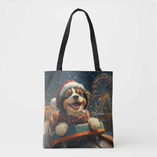 Bernedoodle Dog Roller Untersetzer Weihnachten Tasche (Vorderseite)