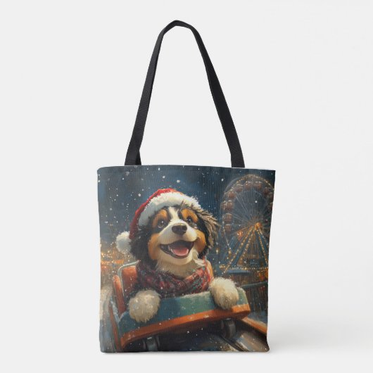 Bernedoodle Dog Roller Untersetzer Weihnachten Tasche (Rückseite)