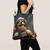 Bernedoodle Dog Roller Untersetzer Weihnachten Tasche (Von Nahem)