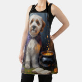 Bernedoodle Dog Whimsical Halloween Malerei Schürze (InSitu)