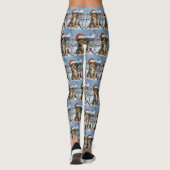 Bernedoodle Dog Winter Wunderland Weihnachten Leggings (Rückseite)
