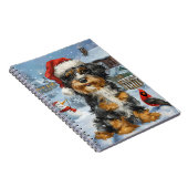 Bernedoodle Dog Winter Wunderland Weihnachten Notizblock (Rechte Seite)