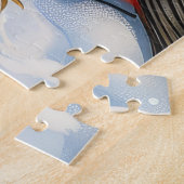 Bernedoodle Dog Winter Wunderland Weihnachten Puzzle (Seite)