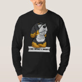 Bernedoodle Dog With Sunglasses Stubborn T-Shirt (Vorderseite)