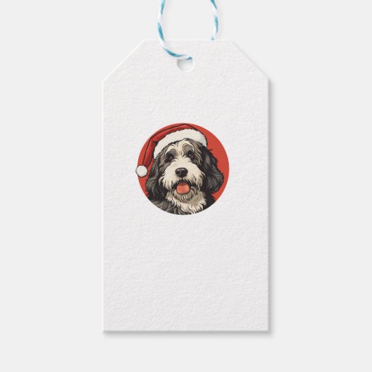 Bernedoodle Dog Xmas Doodle Doodle Niedliche Weihn Geschenkanhänger (Vorderseite)