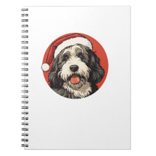 Bernedoodle Dog Xmas Doodle Doodle Niedliche Weihn Notizblock