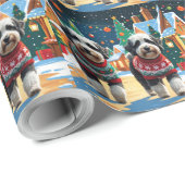 Bernedoodle Dogs Christmas Snow Holiday Geschenkpapier (Rolleneckpunkt)