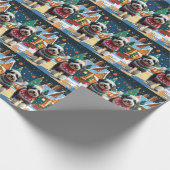 Bernedoodle Dogs Christmas Snow Holiday Geschenkpapier (Ecke)