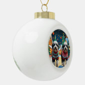 Bernedoodle Dogs Christmas Snow Holiday Keramik Kugel-Ornament (Links)