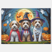 Bernedoodle Dogs Pumpkin Halloween Funny Magnet (Vorderseite)