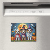 Bernedoodle Dogs Pumpkin Halloween Funny Magnet (In Situ (Geschirrspüler))