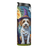 Bernedoodle Dogs Pumpkin Halloween Funny Thermosbecher (Nach rechts gedreht)