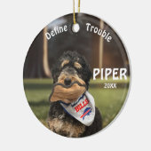 Bernedoodle Football definiert Trouble Ornament (Links)