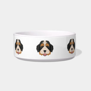 Bernedoodle fütternd Schüssel. Bernese Mountain Po Napf