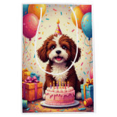 Bernedoodle-Geburtstagsfeier Mittlere Geschenktüte (Vorderseite)