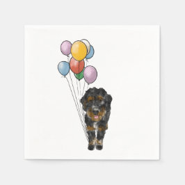 Bernedoodle-Geburtstagsfeier Serviette