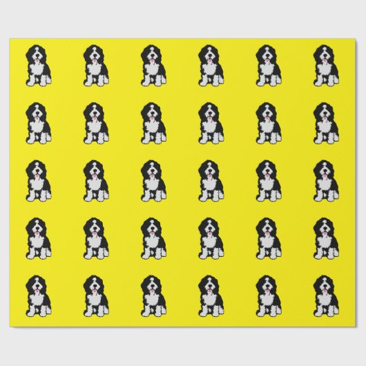 Bernedoodle Geschenkpapier (Flach)