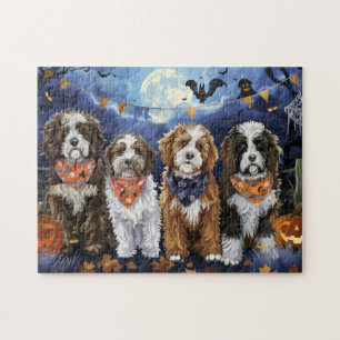 Bernedoodle Halloween Gruselig Puzzle