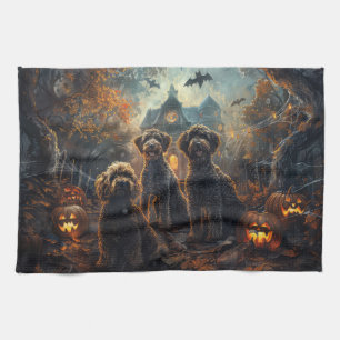 Bernedoodle Halloween Night Doggy Delight Geschirrtuch