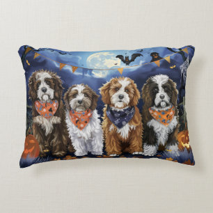 Bernedoodle Halloween Spooky Dekokissen
