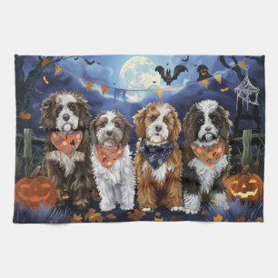Bernedoodle Halloween Spooky Geschirrtuch