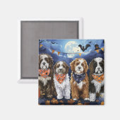 Bernedoodle Halloween Spooky Magnet (Vorderseite/Rückseite)