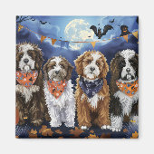 Bernedoodle Halloween Spooky Magnet (Vorne)