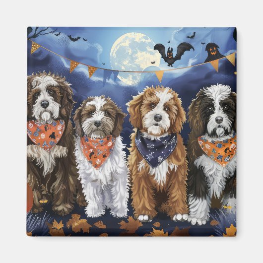 Bernedoodle Halloween Spooky Magnet (Vorne)