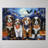 Bernedoodle Halloween Spooky Poster (Vorne)
