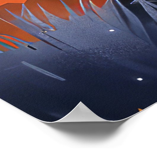 Bernedoodle Halloween Spooky Poster (Ecke)