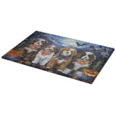 Bernedoodle Halloween Spooky Schneidebrett (Ecke)