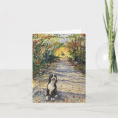 Bernedoodle Handgemalt auf Leinwand (Vorderseite)