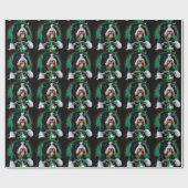 Bernedoodle Hund Fahrrad St. Patrick's Day Geschenkpapier (Flach)