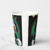 Bernedoodle Hund Fahrrad St. Patrick's Day Pappbecher (Rechts)