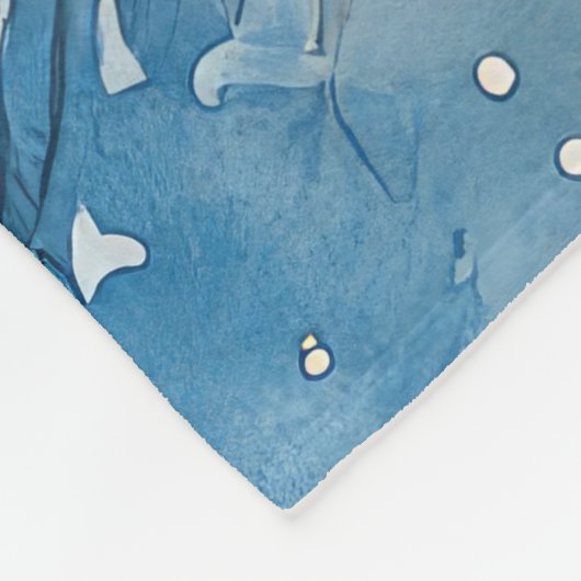 Bernedoodle Hund in Sledge Let it Schnee Weihnacht Fleecedecke (Ecke)