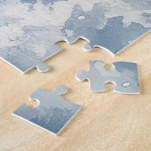 Bernedoodle Hund in Sledge Let it Schnee Weihnacht Puzzle (Seite)