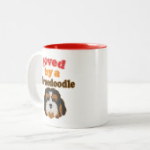Bernedoodle Hund Lover Geschenk Zweifarbige Tasse (Vorderseite Links)