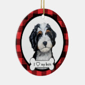 Bernedoodle Hund Ornament (Rechts)